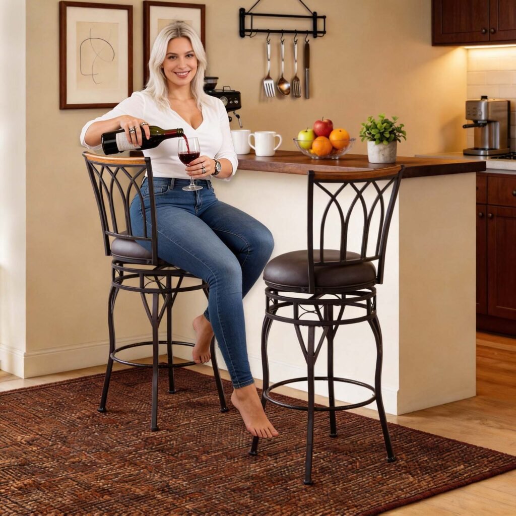 Finding the Perfect Bar Stools with Backs for Your Kitchen or Home Bar 18 swivel bar stools with back